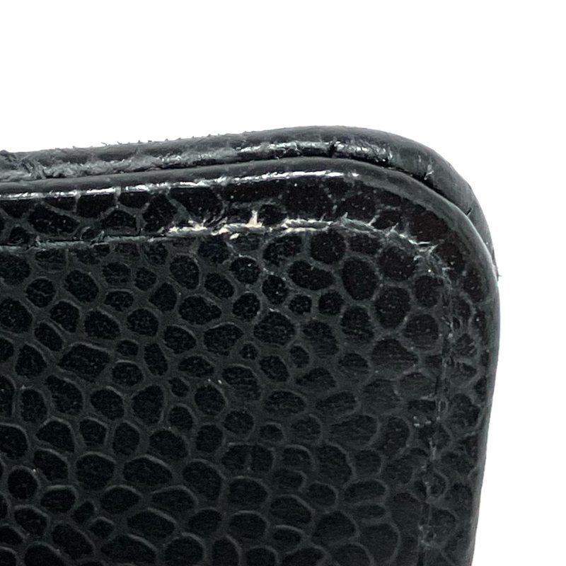 ☆Chanel香奈兒 Black Caviar Skin Classic Flap Short Wallet 黑色粒紋小牛皮短銀包 -257025649-16