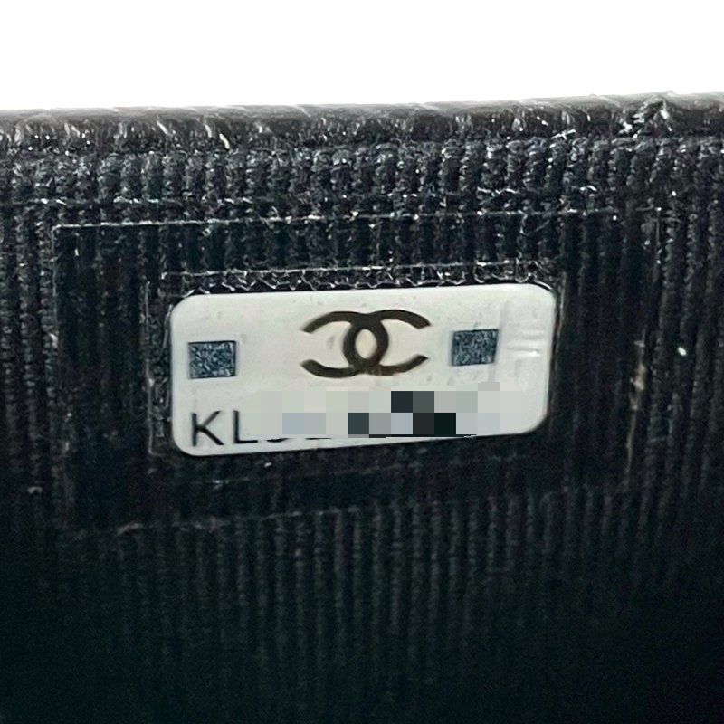 ☆Chanel香奈兒 Black Caviar Skin Classic Flap Short Wallet 黑色粒紋小牛皮短銀包 -257025649-21