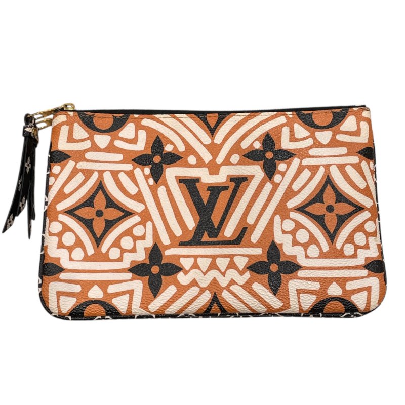 LOUIS VUITTON 路易威登 M69488 DOUBLE ZIP POCHETTE 肩背雙層麻將包 PVC帆布 塗鴉老花 金釦-2