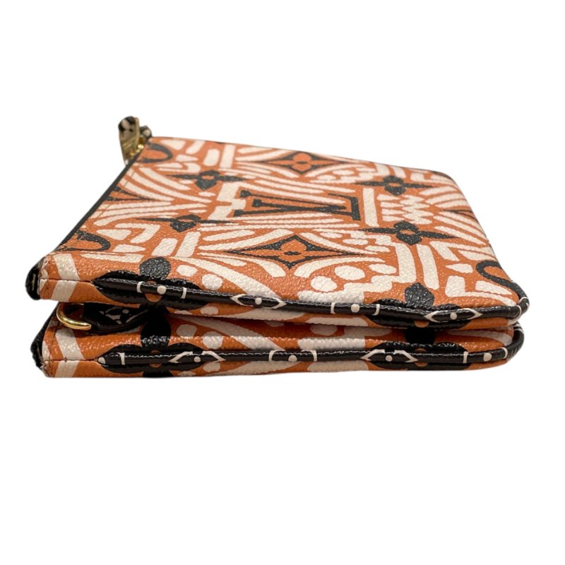 LOUIS VUITTON 路易威登 M69488 DOUBLE ZIP POCHETTE 肩背雙層麻將包 PVC帆布 塗鴉老花 金釦-3