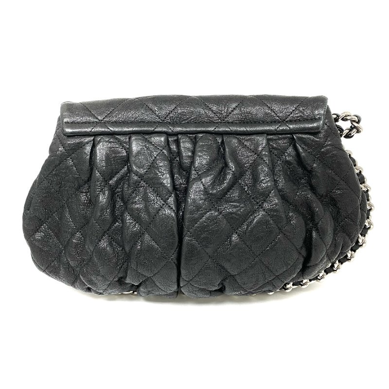 △ Chanel 香奈兒 Black Calfskin Silver Tone Metal Chain Around Shoulder Bag No.18 A49889 黑色小牛皮銀色金屬鎖鏈肩背袋No.18 - 257025309-2