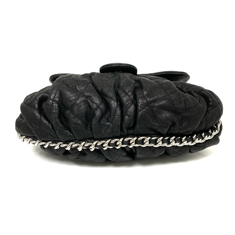 △ Chanel 香奈兒 Black Calfskin Silver Tone Metal Chain Around Shoulder Bag No.18 A49889 黑色小牛皮銀色金屬鎖鏈肩背袋No.18 - 257025309-5