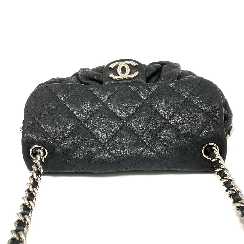 △ Chanel 香奈兒 Black Calfskin Silver Tone Metal Chain Around Shoulder Bag No.18 A49889 黑色小牛皮銀色金屬鎖鏈肩背袋No.18 - 257025309-6