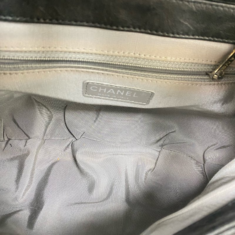 △ Chanel 香奈兒 Black Calfskin Silver Tone Metal Chain Around Shoulder Bag No.18 A49889 黑色小牛皮銀色金屬鎖鏈肩背袋No.18 - 257025309-14