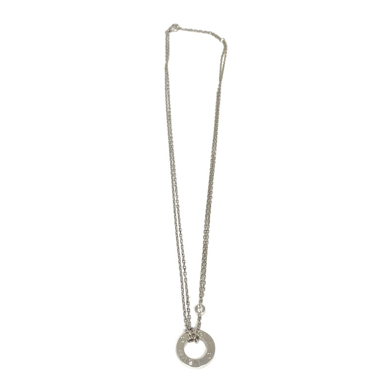△ Cartier 卡地亞 18K White Gold Diamonds Love Circle Necklace 6.36g 18K白金鑽石頸鏈 - 257025165-8