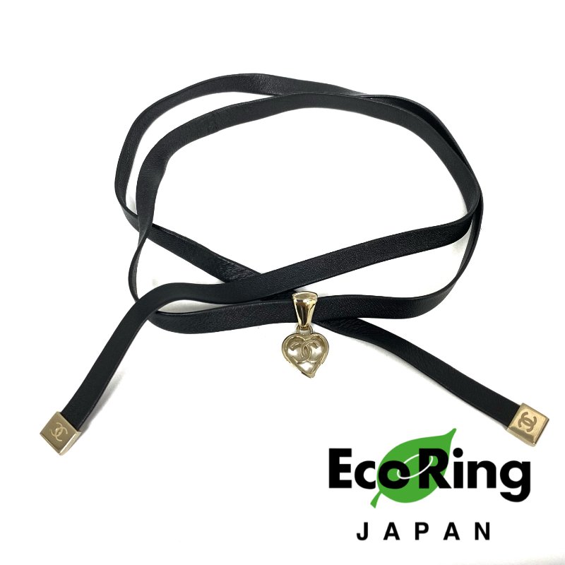 ☆ Chanel 香奈兒 Black Lambskin Heart Choker B22P 黑色小羊皮心形項圈 B22P - 257025684-0