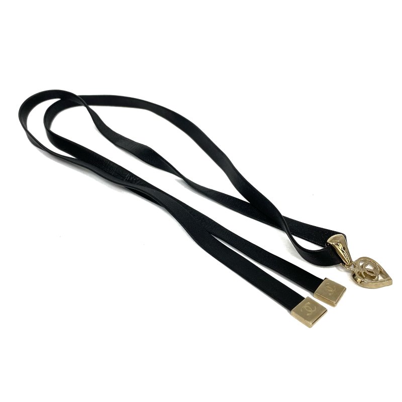 ☆ Chanel 香奈兒 Black Lambskin Heart Choker B22P 黑色小羊皮心形項圈 B22P - 257025684-5