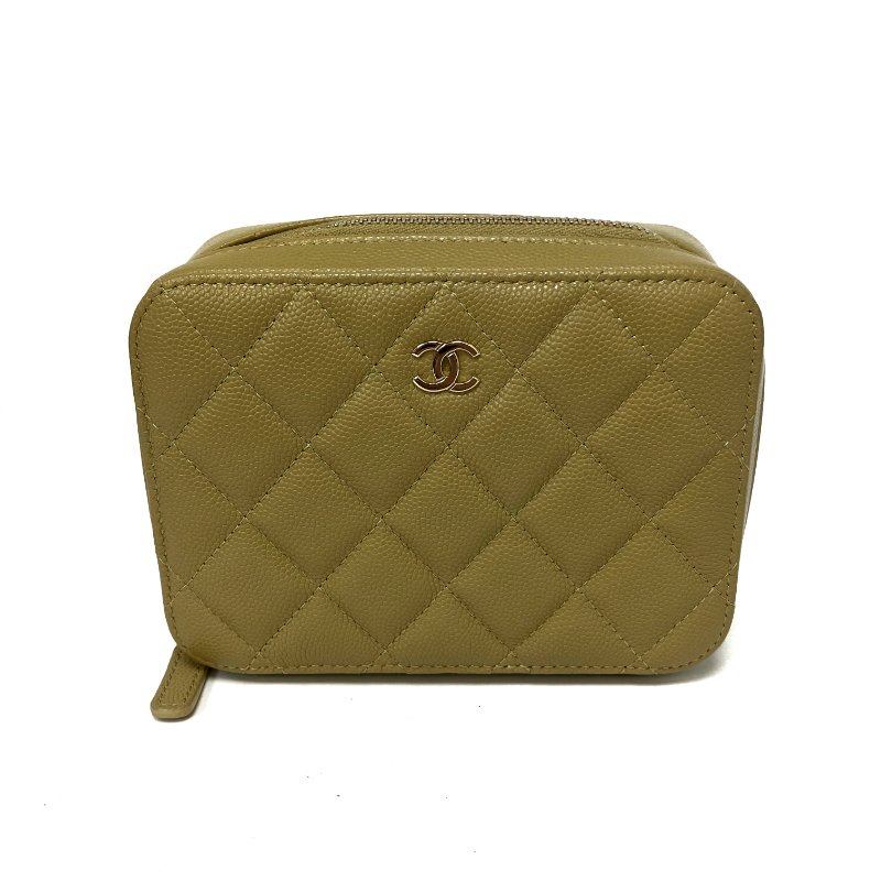 △ Chanel 香奈兒 Brown Yellow Caviar Skin Gold Tone Metal Chain Cross-body Bag AP2426 啡黃色粒紋小牛皮金色金屬鏈條斜背袋 AP2426 -257025758-1