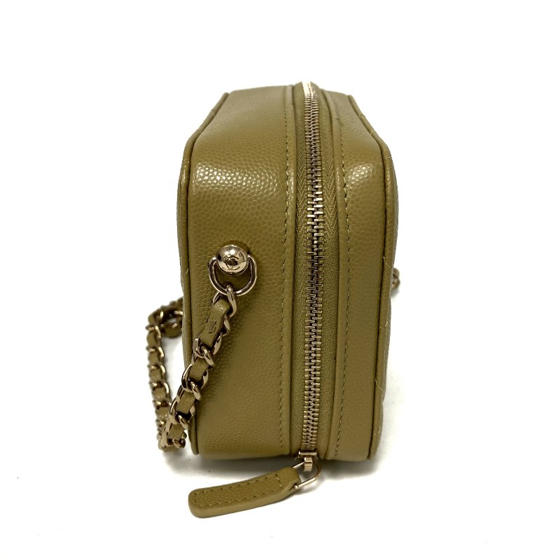 △ Chanel 香奈兒 Brown Yellow Caviar Skin Gold Tone Metal Chain Cross-body Bag AP2426 啡黃色粒紋小牛皮金色金屬鏈條斜背袋 AP2426 -257025758-3