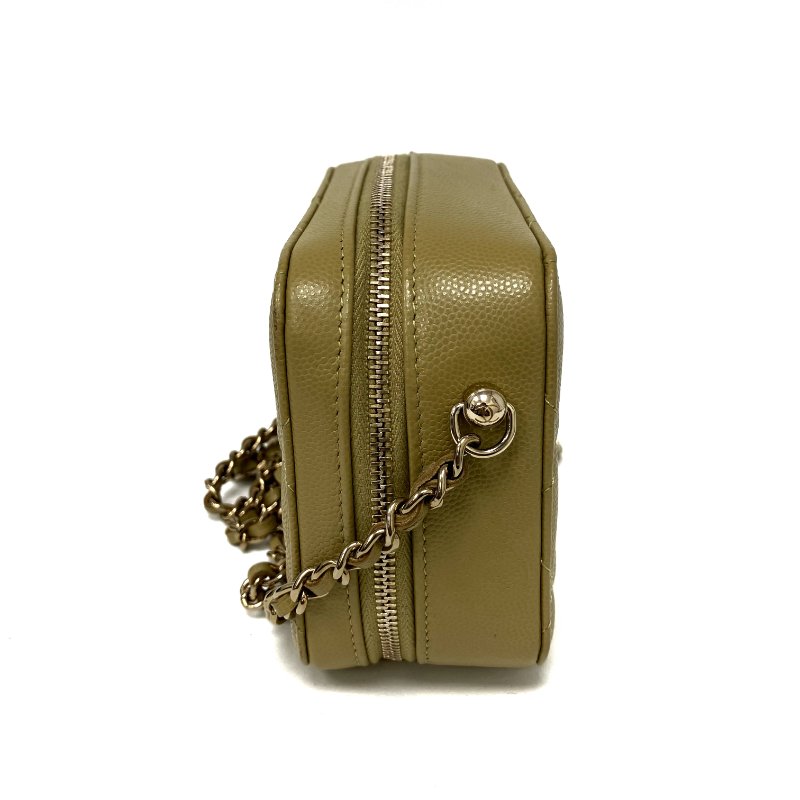 △ Chanel 香奈兒 Brown Yellow Caviar Skin Gold Tone Metal Chain Cross-body Bag AP2426 啡黃色粒紋小牛皮金色金屬鏈條斜背袋 AP2426 -257025758-4