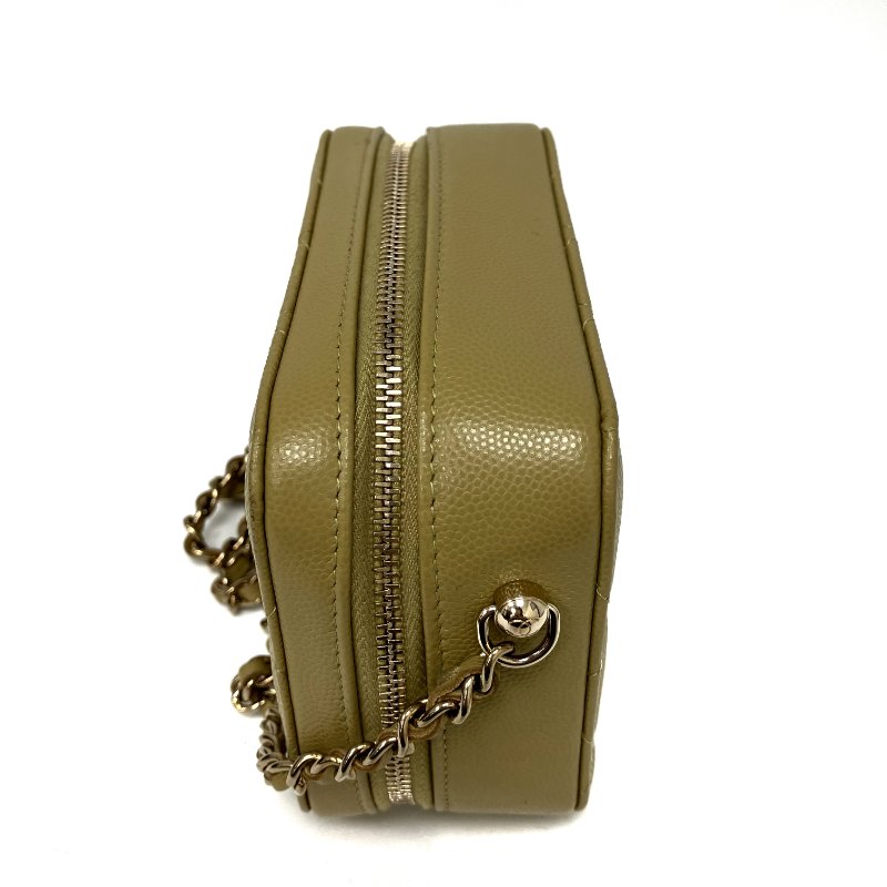 △ Chanel 香奈兒 Brown Yellow Caviar Skin Gold Tone Metal Chain Cross-body Bag AP2426 啡黃色粒紋小牛皮金色金屬鏈條斜背袋 AP2426 -257025758-6