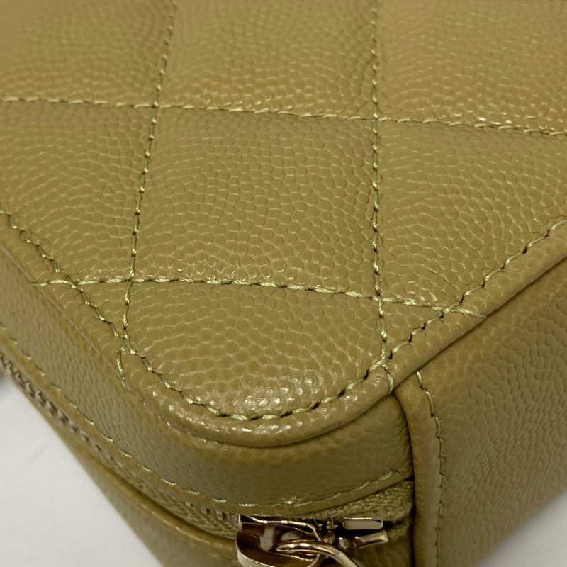 △ Chanel 香奈兒 Brown Yellow Caviar Skin Gold Tone Metal Chain Cross-body Bag AP2426 啡黃色粒紋小牛皮金色金屬鏈條斜背袋 AP2426 -257025758-11