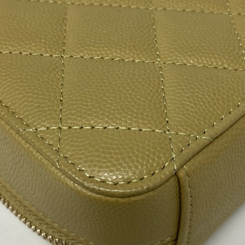 △ Chanel 香奈兒 Brown Yellow Caviar Skin Gold Tone Metal Chain Cross-body Bag AP2426 啡黃色粒紋小牛皮金色金屬鏈條斜背袋 AP2426 -257025758-13