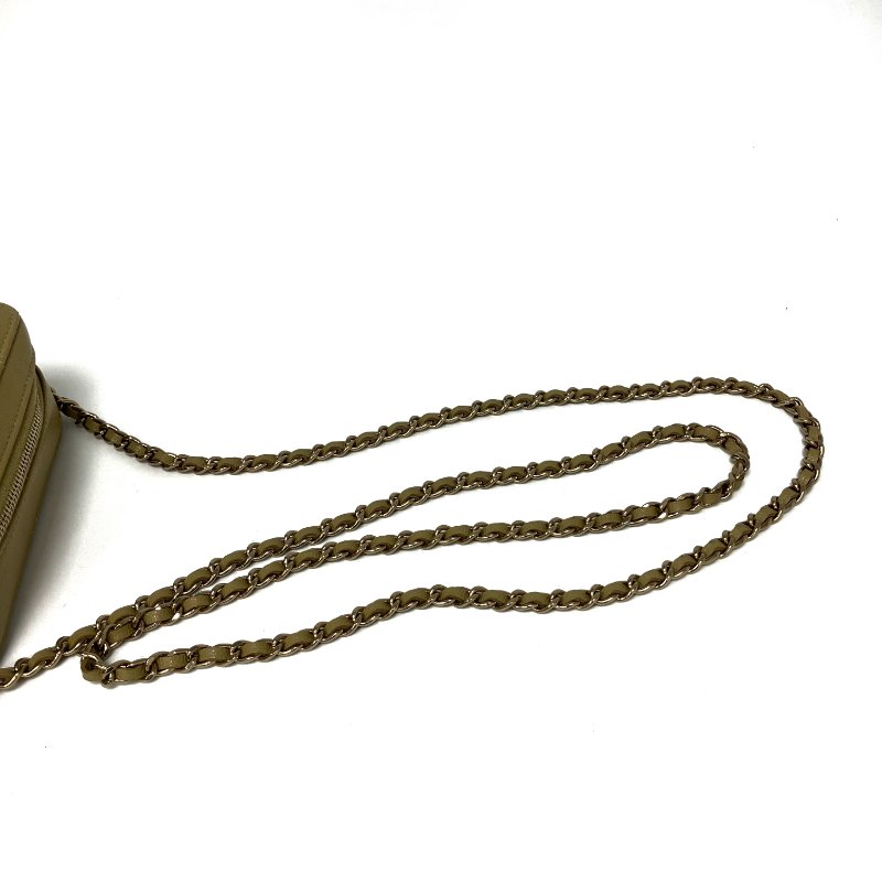 △ Chanel 香奈兒 Brown Yellow Caviar Skin Gold Tone Metal Chain Cross-body Bag AP2426 啡黃色粒紋小牛皮金色金屬鏈條斜背袋 AP2426 -257025758-15