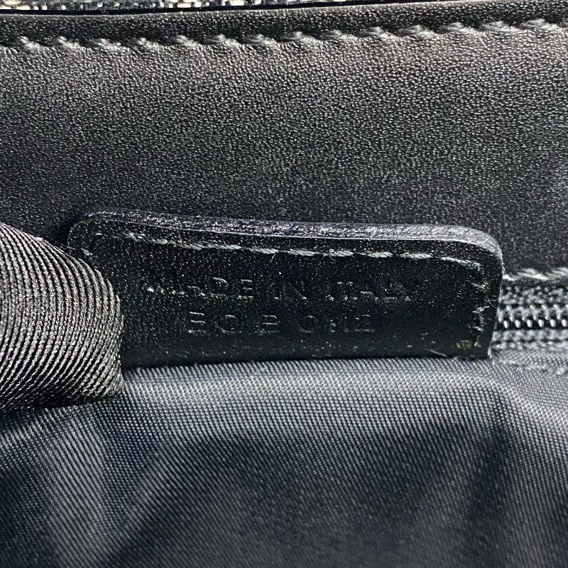 ☆Christian Dior 迪奧 Black Trotter Canvas Saddle Tote Bag 黑色老花帆布馬鞍托特袋 - 257025696-17