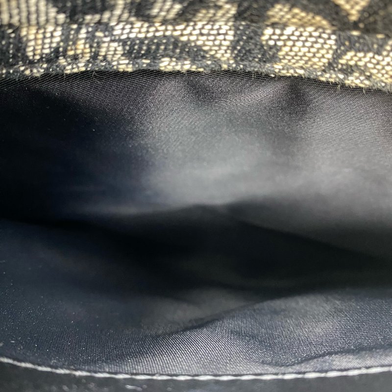 ☆Christian Dior 迪奧 Black Trotter Canvas Saddle Tote Bag 黑色老花帆布馬鞍托特袋 - 257025696-19