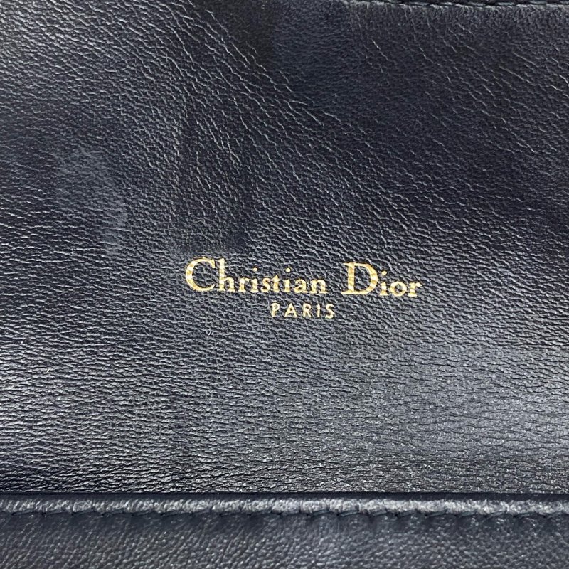☆ Christian Dior 迪奧 Navy Canvas Oblique Saddle Wallet on Chain 深藍色老花帆布鏈條銀包 - 257025825-17