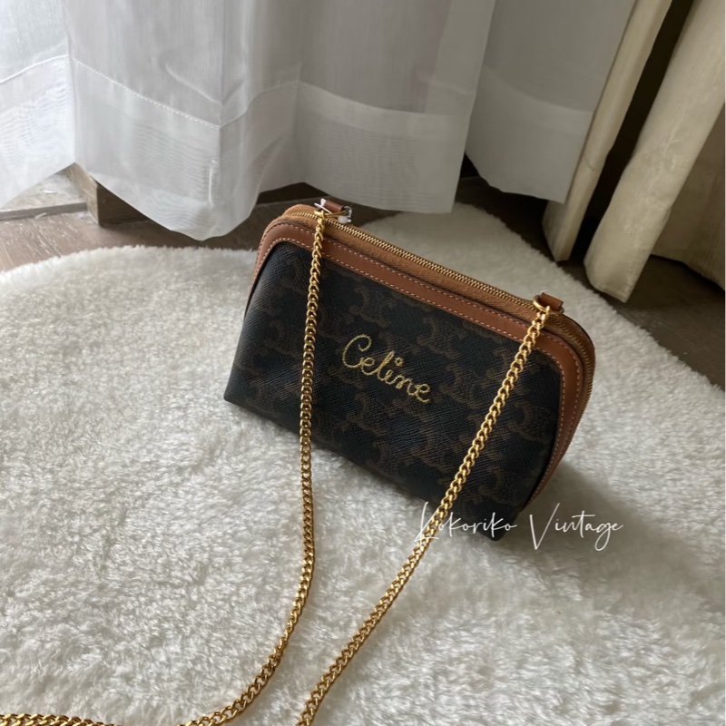 Celine • 經典凱旋門老花 Mini貝殼包-2