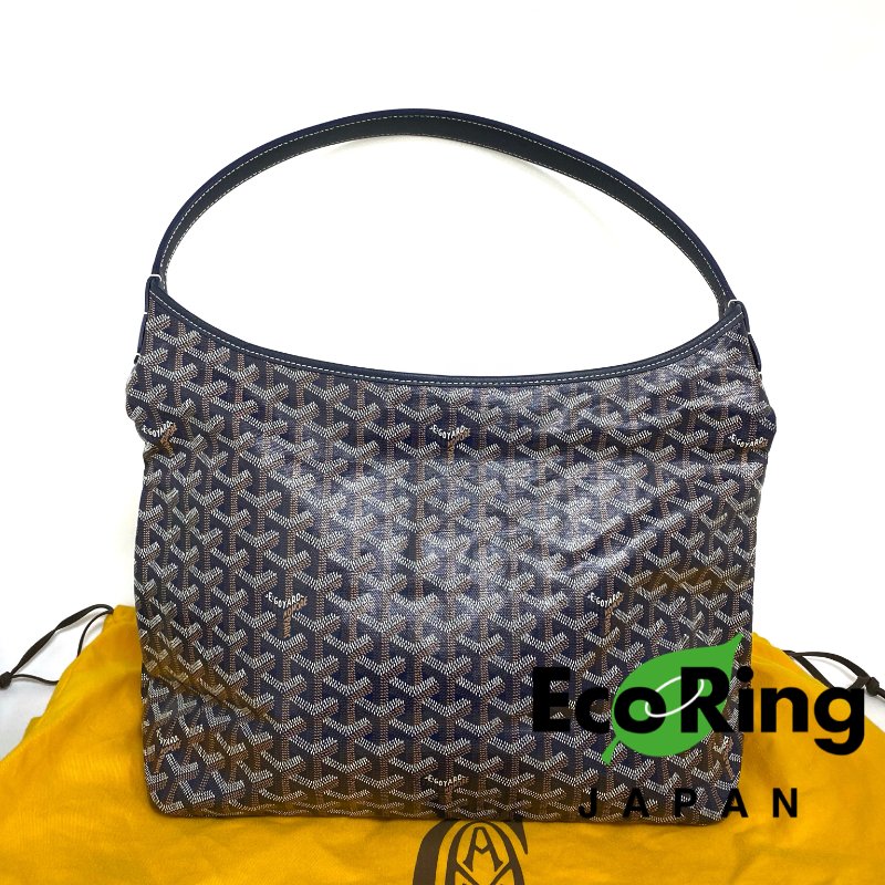 △ Goyard 高雅德 Boheme Navy Coated Canvas Goyardine Tote Bag 深藍色塗層帆布托特袋 -257025748-0