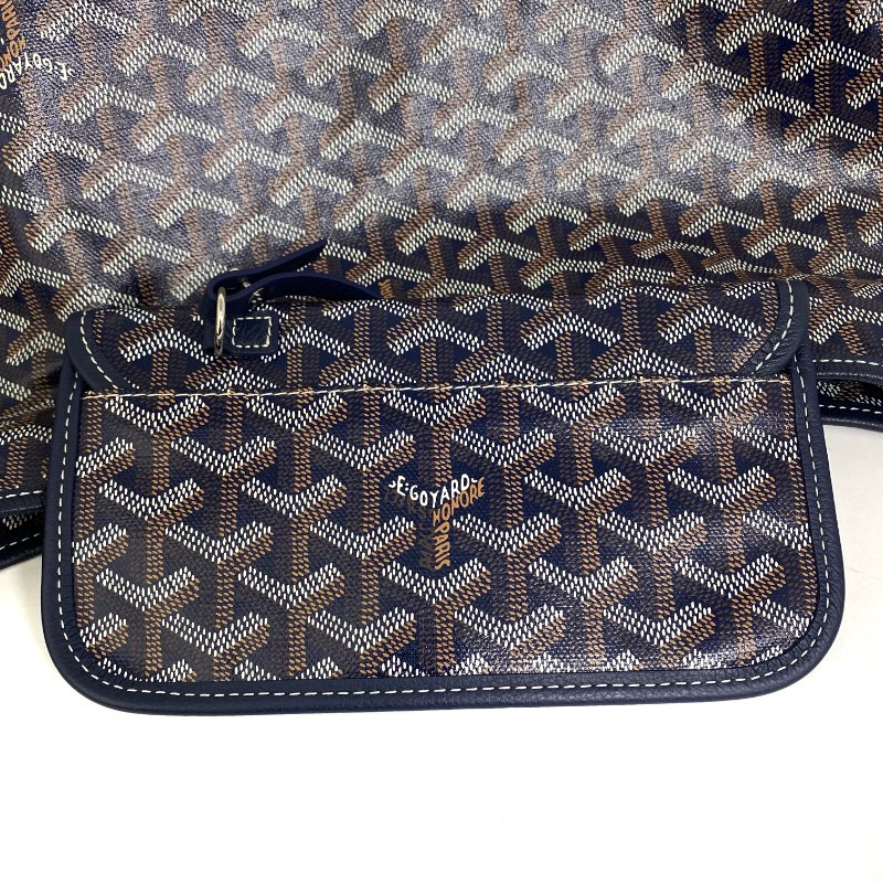 △ Goyard 高雅德 Boheme Navy Coated Canvas Goyardine Tote Bag 深藍色塗層帆布托特袋 -257025748-18