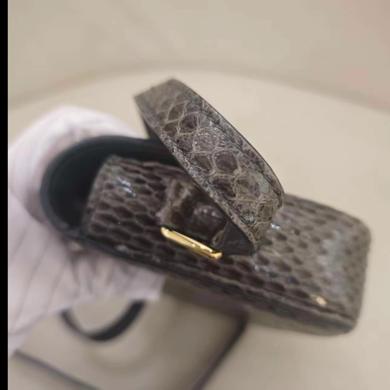 Celine • 經典凱旋門灰咖色水蛇皮包 小號 原價近20萬-3