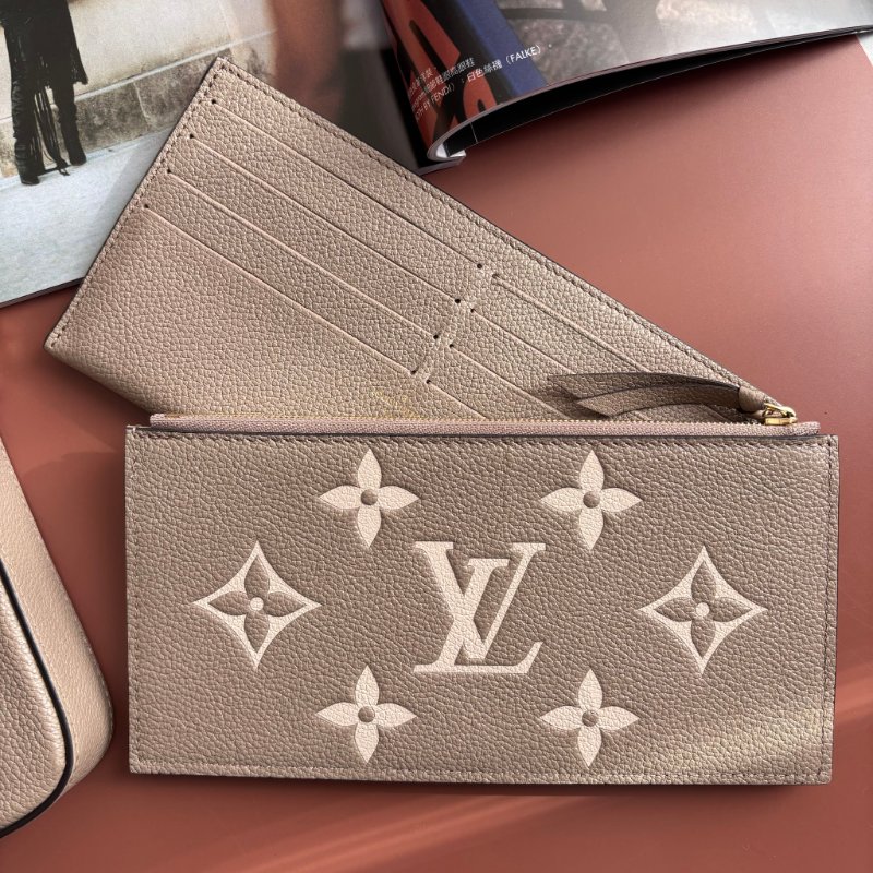 ::LOUIS VUITTON:: LV M82610 Félicie Pochette 斑鳩灰色皮革壓花紋 WOC三合一 金鏈斜背包-7