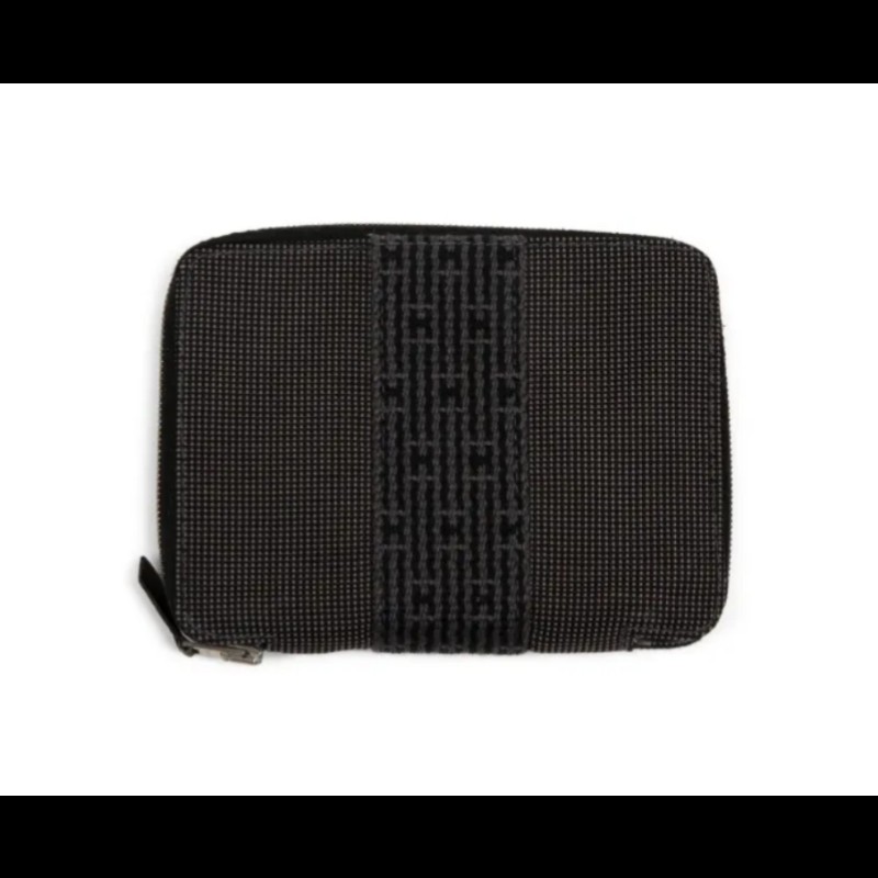 HermesHerline 灰色帆布拉鍊錢包記事本套-6