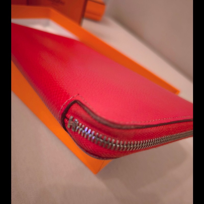 Hermes 紅色絲巾長夾-9