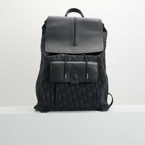 二手DIOR motion老花後背包/黑