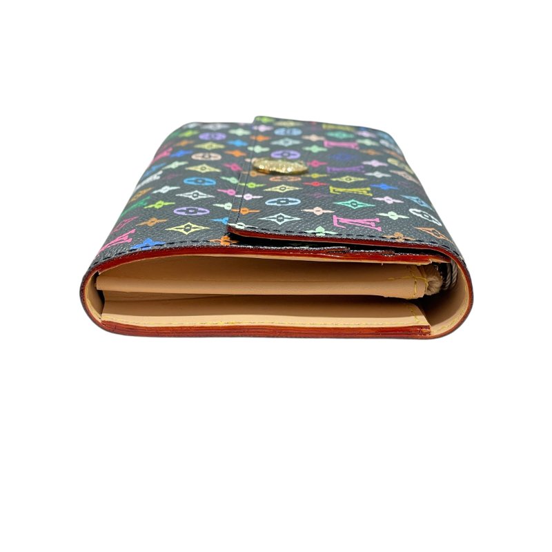 LOUIS VUITTON 路易威登 M93746 PORTEFEUILLE SARAH 長夾 PVC帆布 黑三彩老花 金釦-3