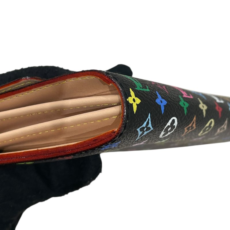 LOUIS VUITTON 路易威登 M93746 PORTEFEUILLE SARAH 長夾 PVC帆布 黑三彩老花 金釦-6