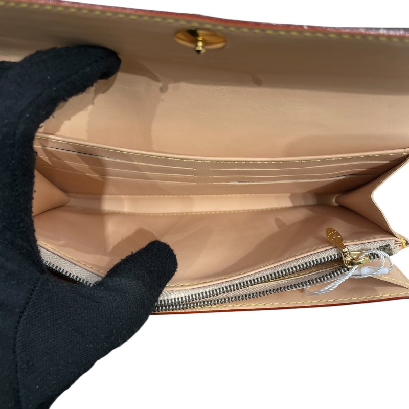 LOUIS VUITTON 路易威登 M93746 PORTEFEUILLE SARAH 長夾 PVC帆布 黑三彩老花 金釦-10