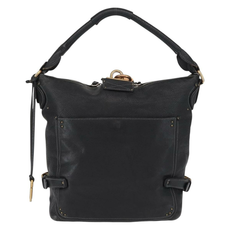 【日本直送】Chloe Paddington 單肩包 皮革 黑色 金 銀色 正品 BA8905-1