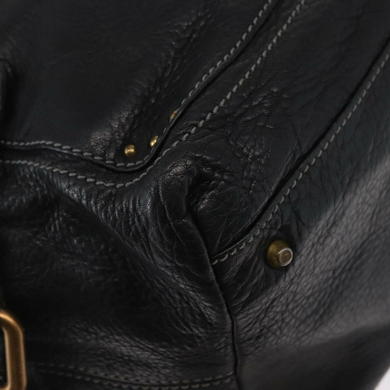 【日本直送】Chloe Paddington 單肩包 皮革 黑色 金 銀色 正品 BA8905-14