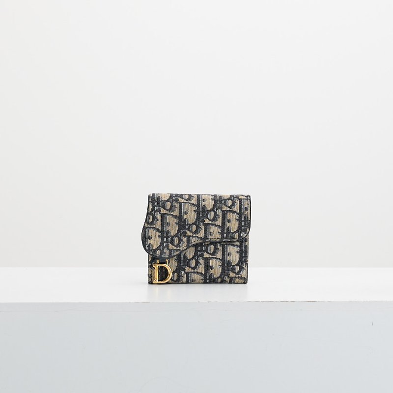 二手DIOR saddle 馬鞍短夾/老花-0