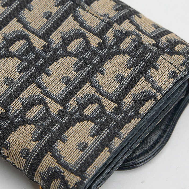 二手DIOR saddle 馬鞍短夾/老花-4