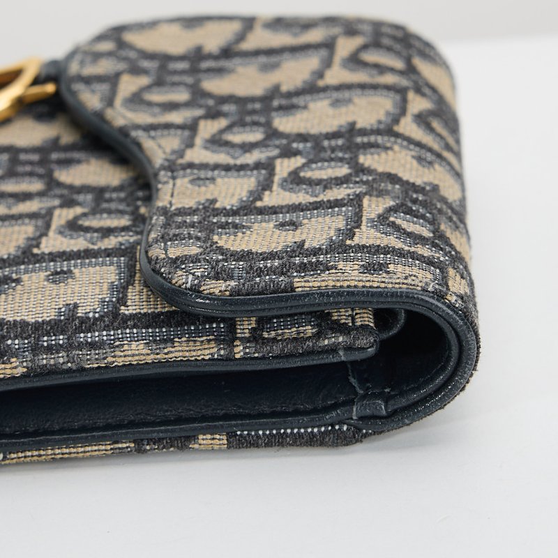 二手DIOR saddle 馬鞍短夾/老花-8