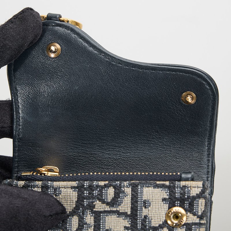 二手DIOR saddle 馬鞍短夾/老花-13