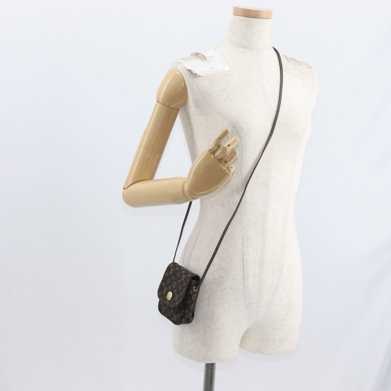 【日本直送】路易威登 Monogram Mini Pochette Cancun 手拿包 棕色 M95313 LV Auth 161320V-20