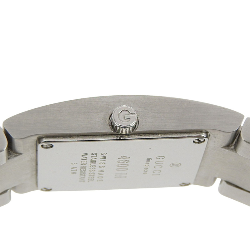 Gucci GUCCI 4600米不鏽鋼石英模擬顯示男士腕錶,黑色錶盤-5