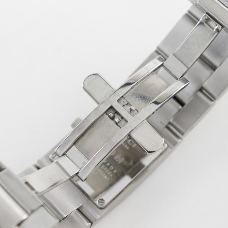 Gucci GUCCI 4600米不鏽鋼石英模擬顯示男士腕錶,黑色錶盤-6