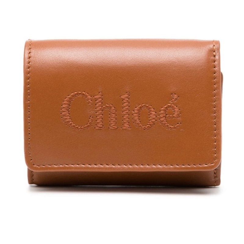 Chloe 刺繡logo刺繡 mini短夾-0