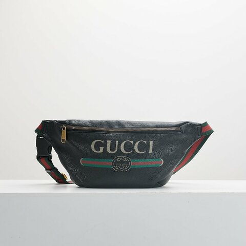 二手Gucci 黑色大款腰包