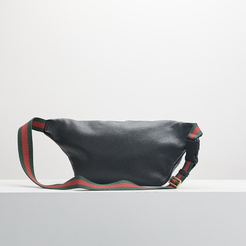 二手Gucci 黑色大款腰包-2