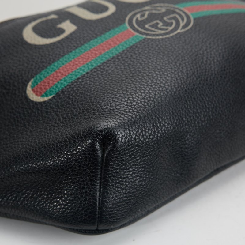 二手Gucci 黑色大款腰包-4