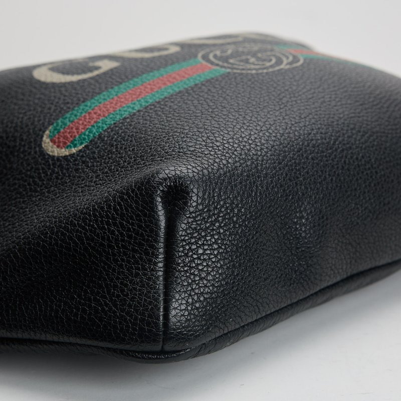 二手Gucci 黑色大款腰包-6