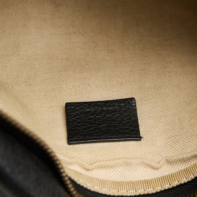 二手Gucci 黑色大款腰包-12