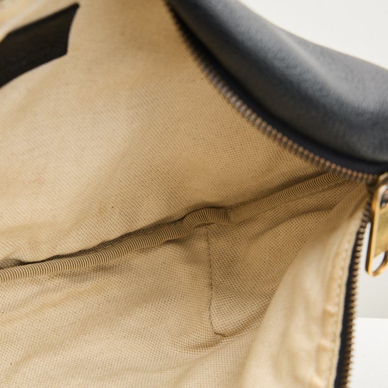 二手Gucci 黑色大款腰包-13