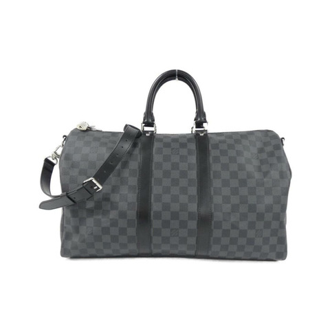 路易威登 Damier 石墨 Keepall Bandouliere 45 公分 N41418 波士頓包