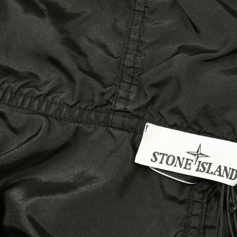 STONE ISLAND 尼龍聚酯混紡黑色技術連帽夾克外套,二手男款 L 碼-4